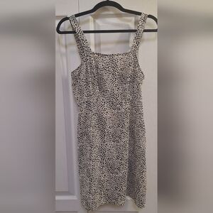 Sm American Eagle Outfitters Black and White Spotted Midi Dress